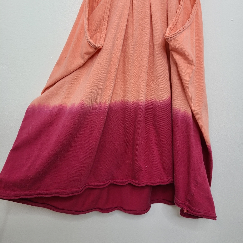 Free People Tank Top Dress Scoop Neck Tie Dye Bohemian Peach Red Size Smal - Picture 13 of 16